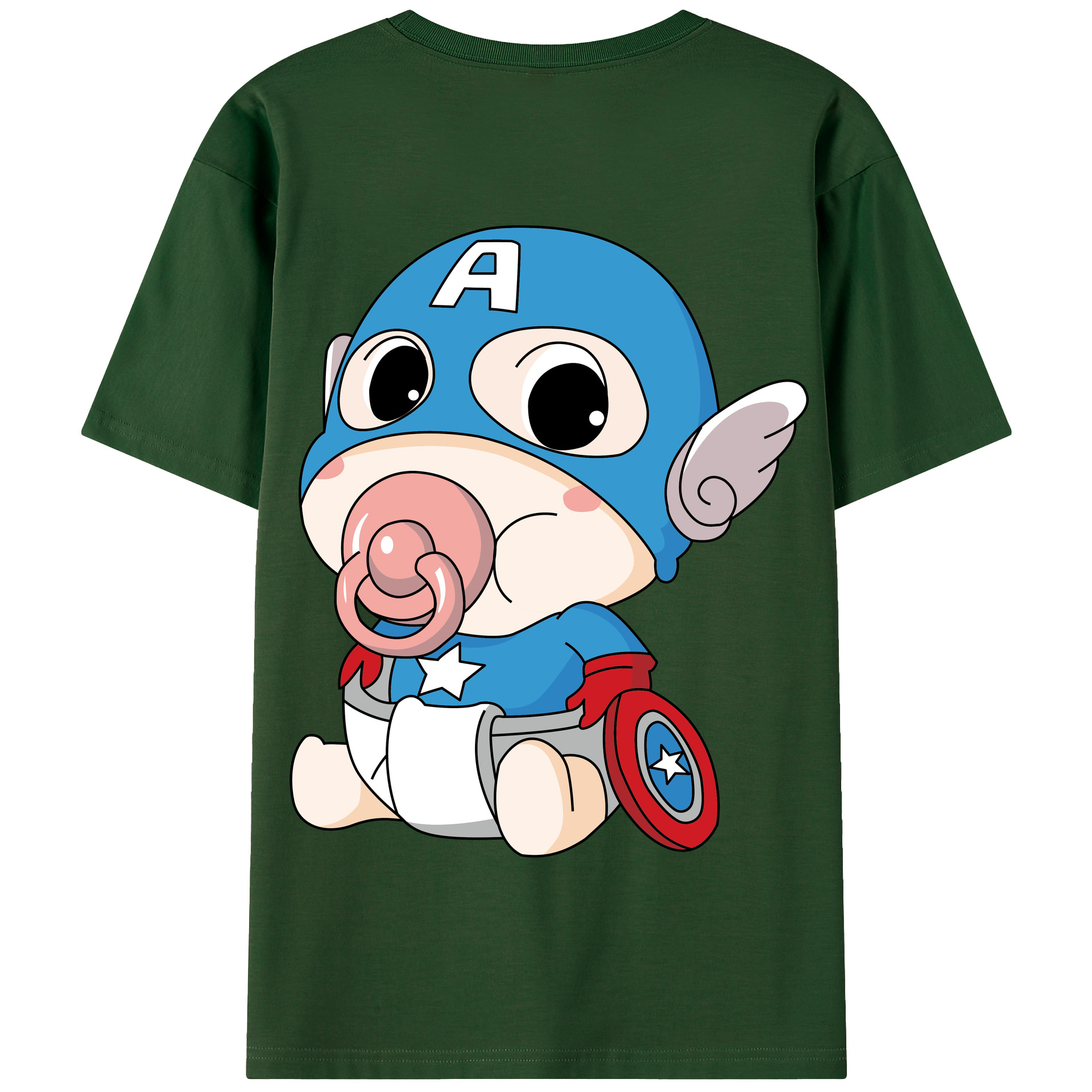 （画像用） アベンジャーズ The Avengers 綿100％半袖Tシャツ（背面プリント）